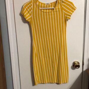 Striped Yellow Hearts & Hips  Dress#6042
